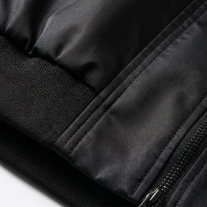 Oversized Bomber Jacket Cotton Blend Relaxed Fit – Elara