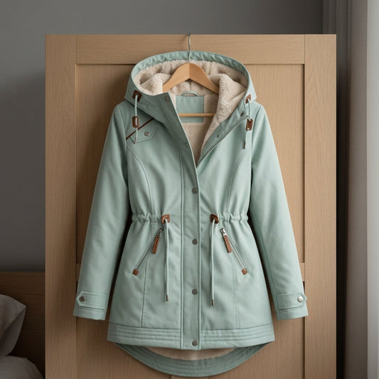 Women's Lined Hood Parka Adjustable Waist Everyday Style – Elara