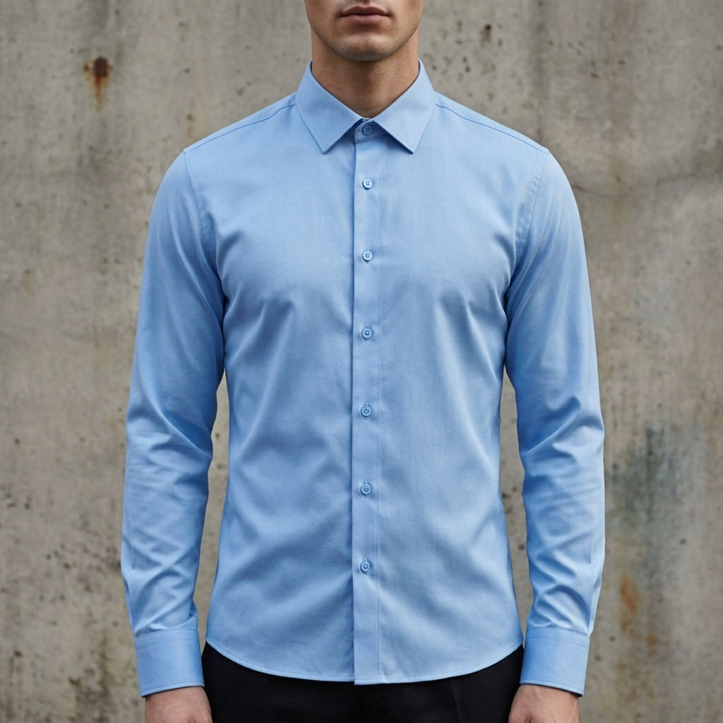 Long Sleeve Shirt for Men Cotton Blend Wrinkle Resistant – Marlowe