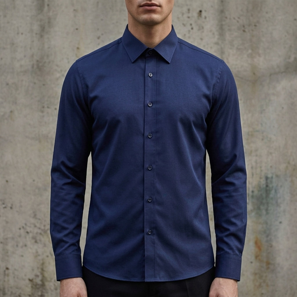 Long Sleeve Shirt for Men Cotton Blend Wrinkle Resistant – Marlowe