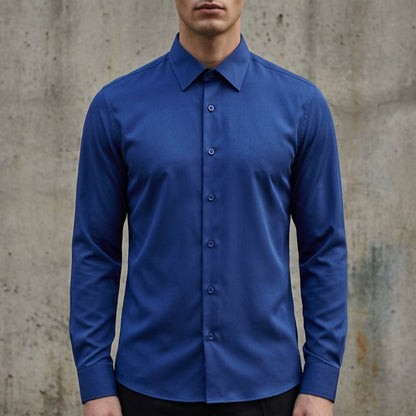 Long Sleeve Shirt for Men Cotton Blend Wrinkle Resistant – Marlowe