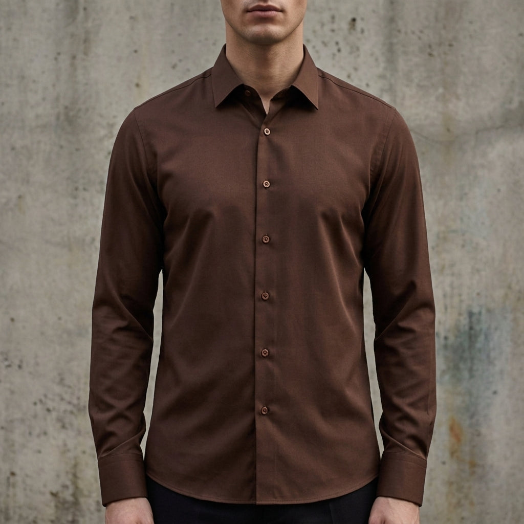 Long Sleeve Shirt for Men Cotton Blend Wrinkle Resistant – Marlowe
