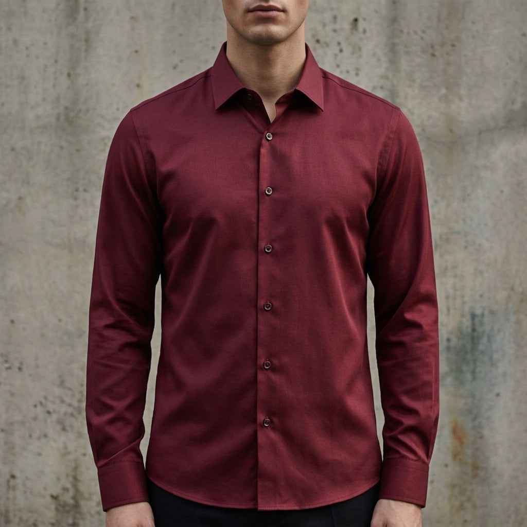 Long Sleeve Shirt for Men Cotton Blend Wrinkle Resistant – Marlowe