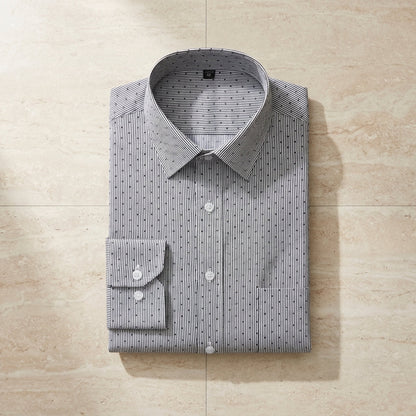Men's Long Sleeve Cotton Blend Shirt Tailored White – Callum