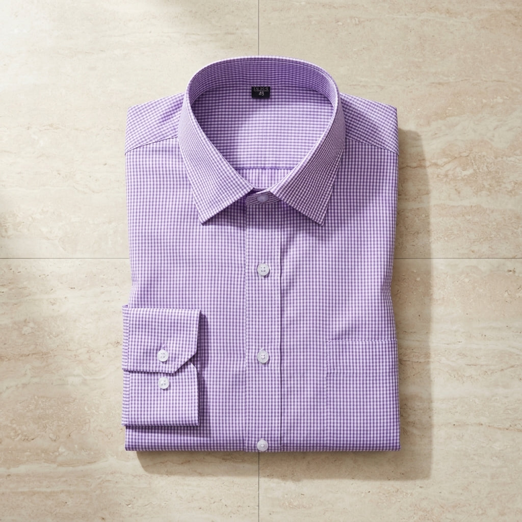 Men's Long Sleeve Cotton Blend Shirt Tailored White – Callum