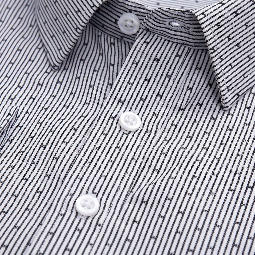 Men's Long Sleeve Cotton Blend Shirt Tailored White – Callum