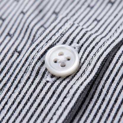 Men's Long Sleeve Cotton Blend Shirt Tailored White – Callum