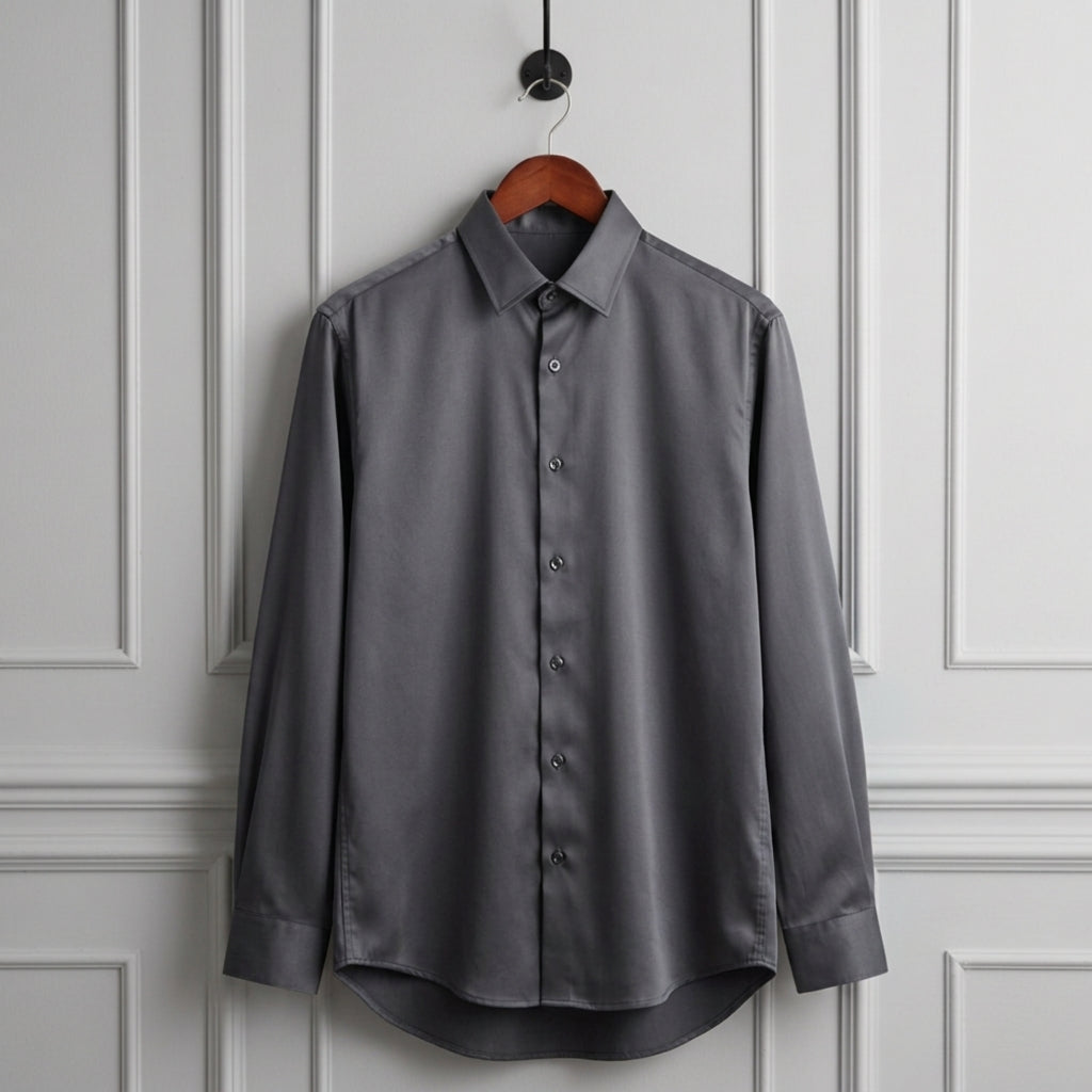 Men's Slim Fit Cotton Blend Dress Shirt Anti Wrinkle – Everett
