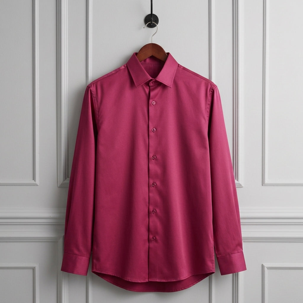 Men's Slim Fit Cotton Blend Dress Shirt Anti Wrinkle – Everett