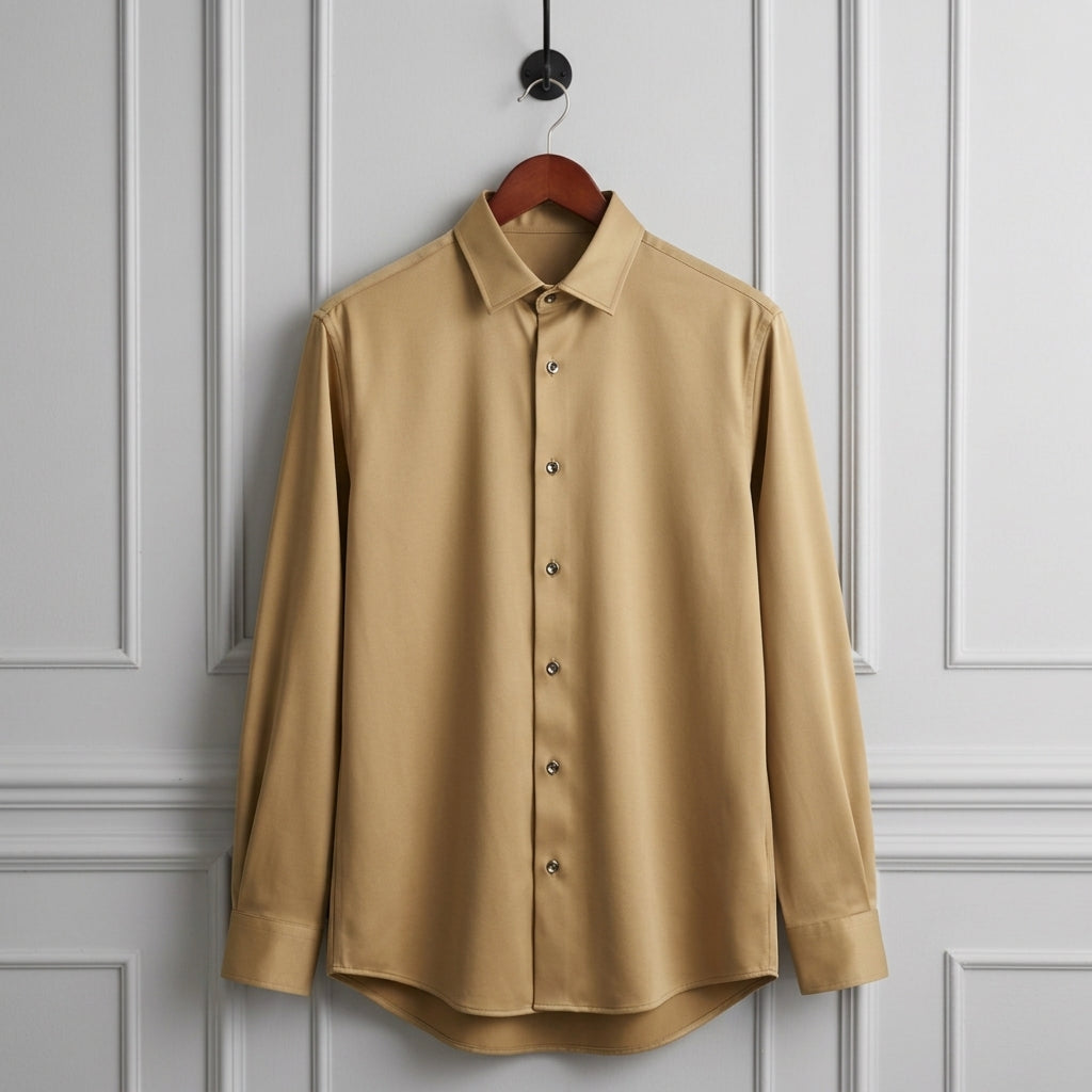 Men's Slim Fit Cotton Blend Dress Shirt Anti Wrinkle – Everett