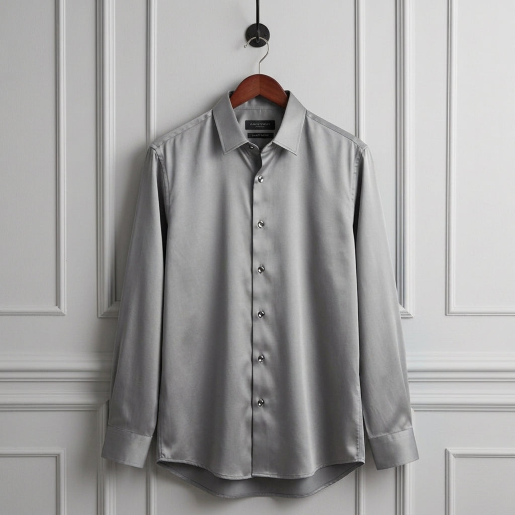Men's Slim Fit Cotton Blend Dress Shirt Anti Wrinkle – Everett