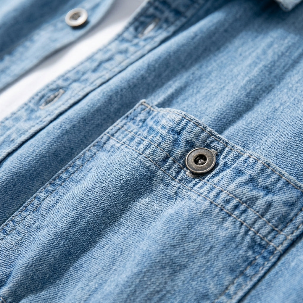 Denim Cotton Shirt Relaxed Fit Long Sleeve – Marlowe
