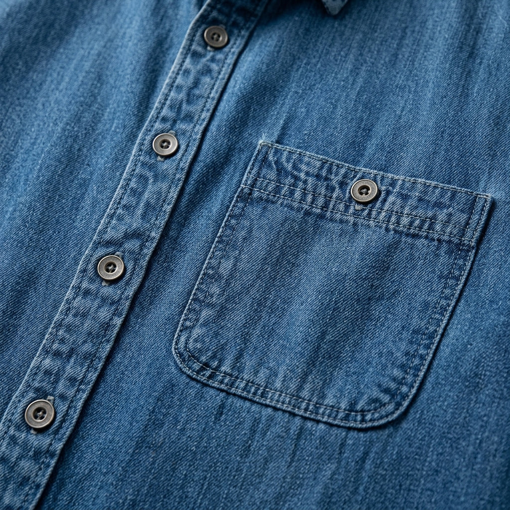 Denim Cotton Shirt Relaxed Fit Long Sleeve – Marlowe