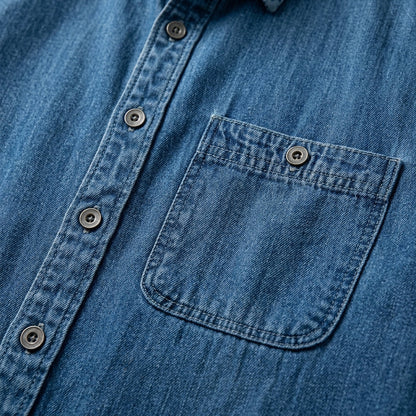 Denim Cotton Shirt Relaxed Fit Long Sleeve – Marlowe