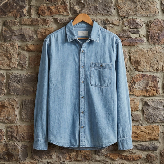 Denim Cotton Shirt Relaxed Fit Long Sleeve – Marlowe