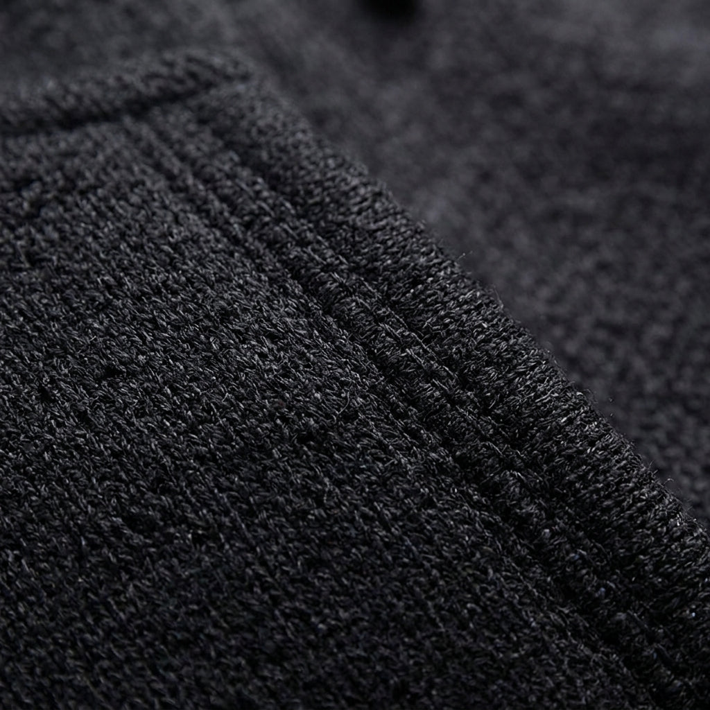 Men's Oversized Hooded Sweatshirt Cotton Blend Full Zip Black – Calder