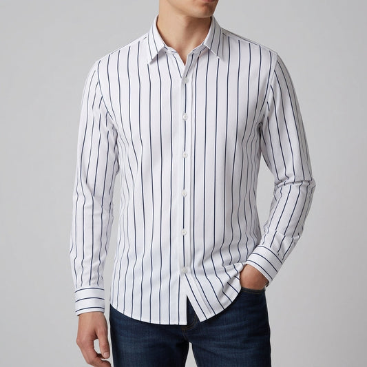 Striped Shirt Cotton Blend Slim Fit – Marlowe