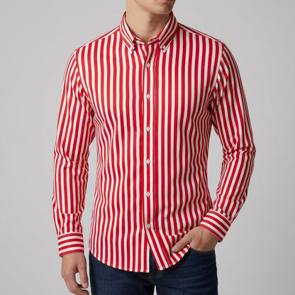 Striped Shirt Cotton Blend Slim Fit – Marlowe