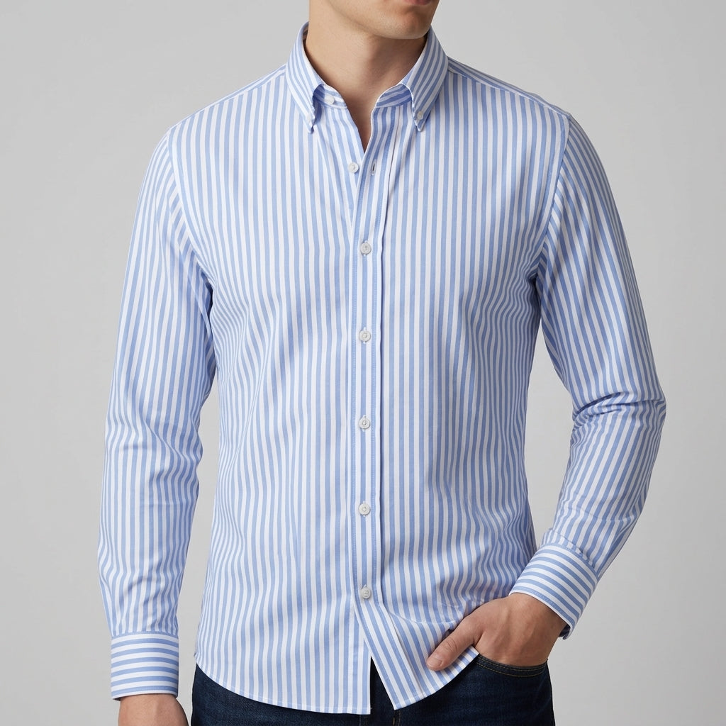 Striped Shirt Cotton Blend Slim Fit – Marlowe