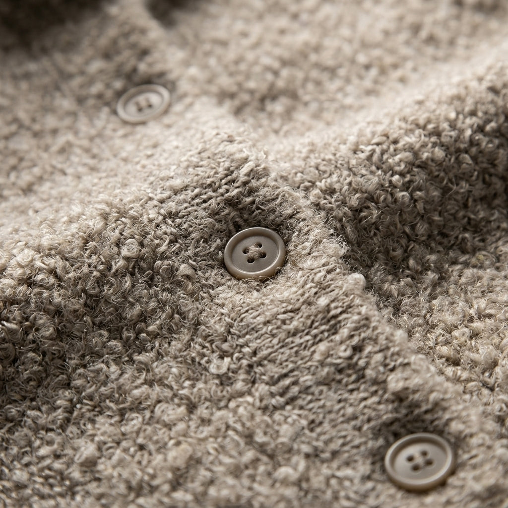 Women's Knitted Open Cardigan Sweater High Collar Cotton Blend – Marlowe