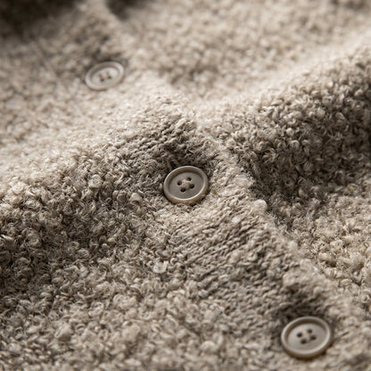 Women's Knitted Open Cardigan Sweater High Collar Cotton Blend – Marlowe