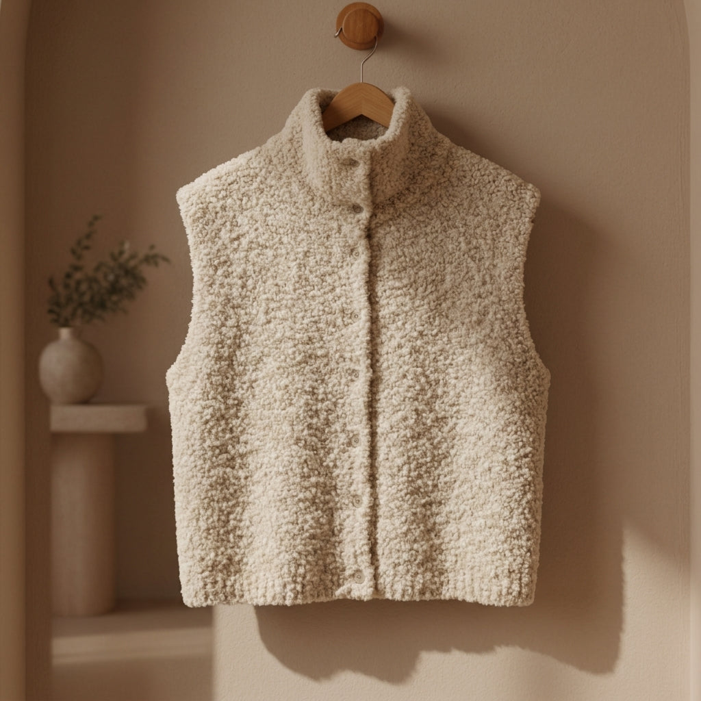 Women's Knitted Open Cardigan Sweater High Collar Cotton Blend – Marlowe