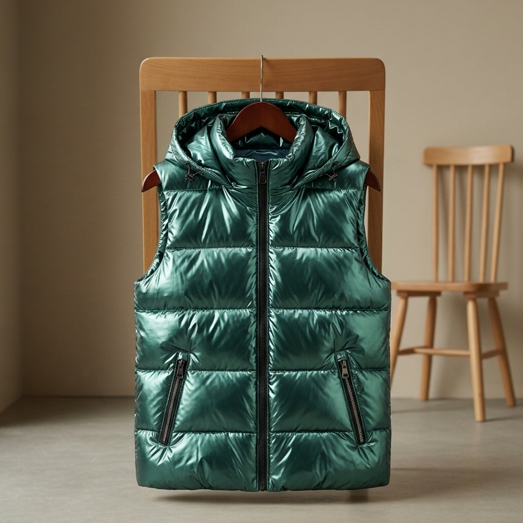Women's Cotton Quilted Padded Vest with Pockets – Marielle