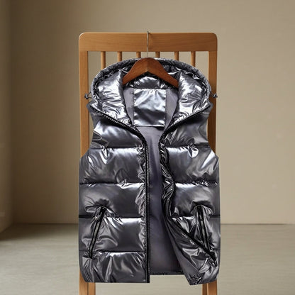 Women's Cotton Quilted Padded Vest with Pockets – Marielle