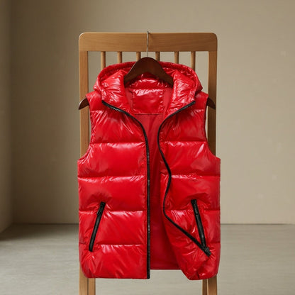 Women's Cotton Quilted Padded Vest with Pockets – Marielle