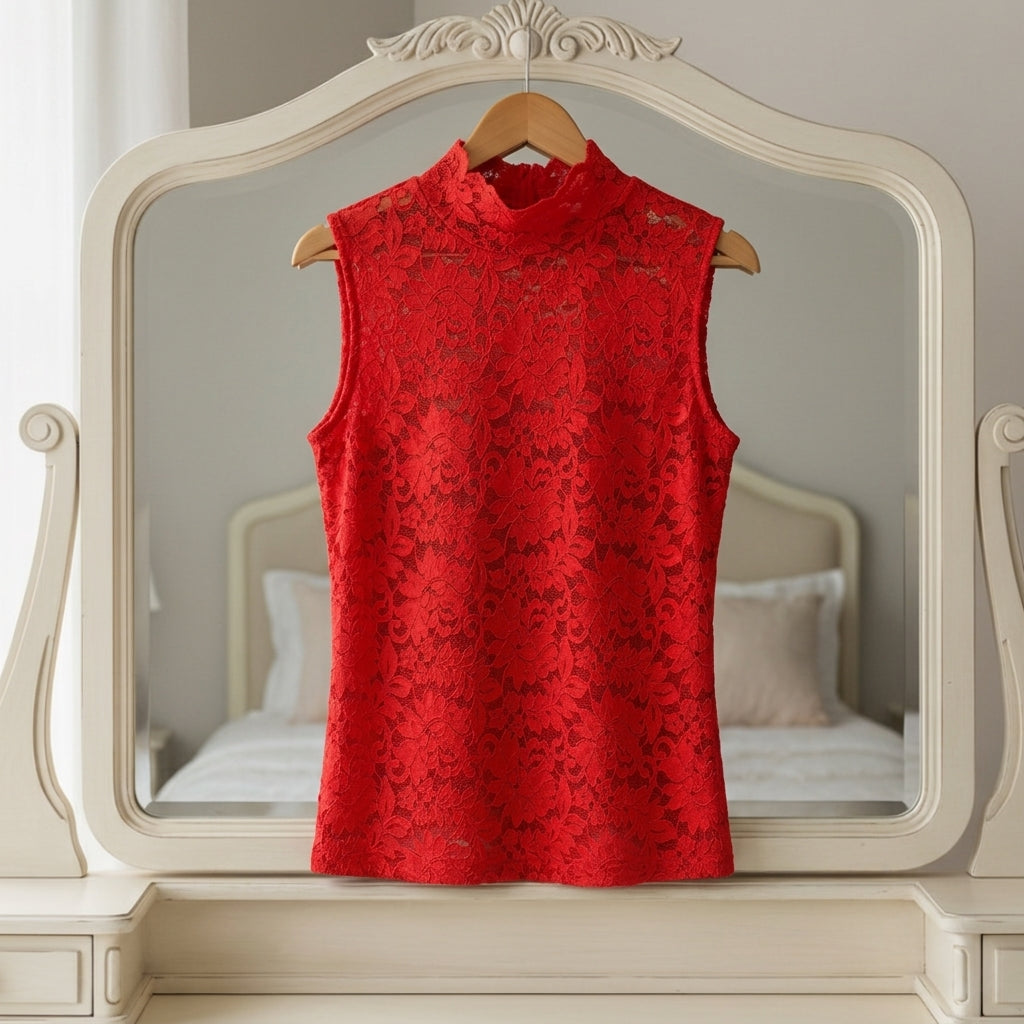 Women's Floral Lace Camisole Cotton Blend Sleeveless – Elodie
