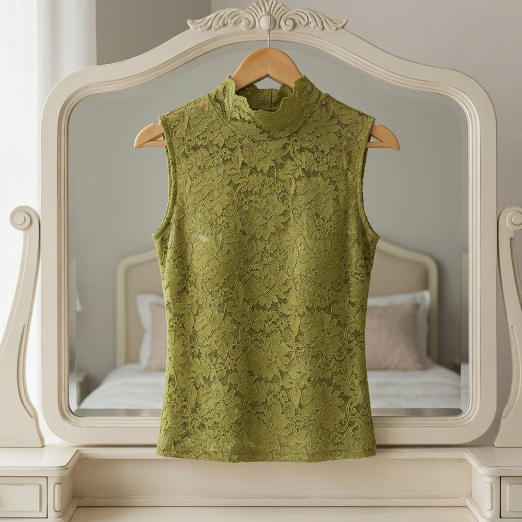 Women's Floral Lace Camisole Cotton Blend Sleeveless – Elodie