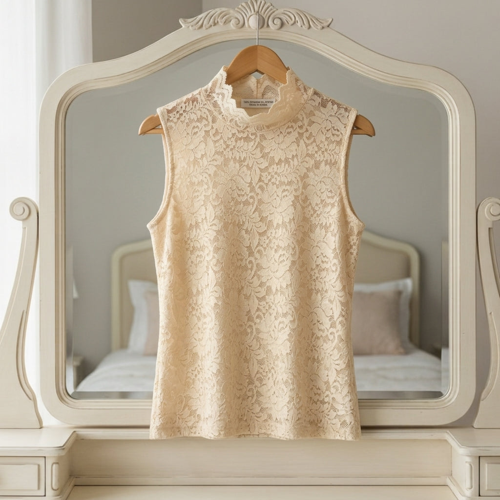 Women's Floral Lace Camisole Cotton Blend Sleeveless – Elodie