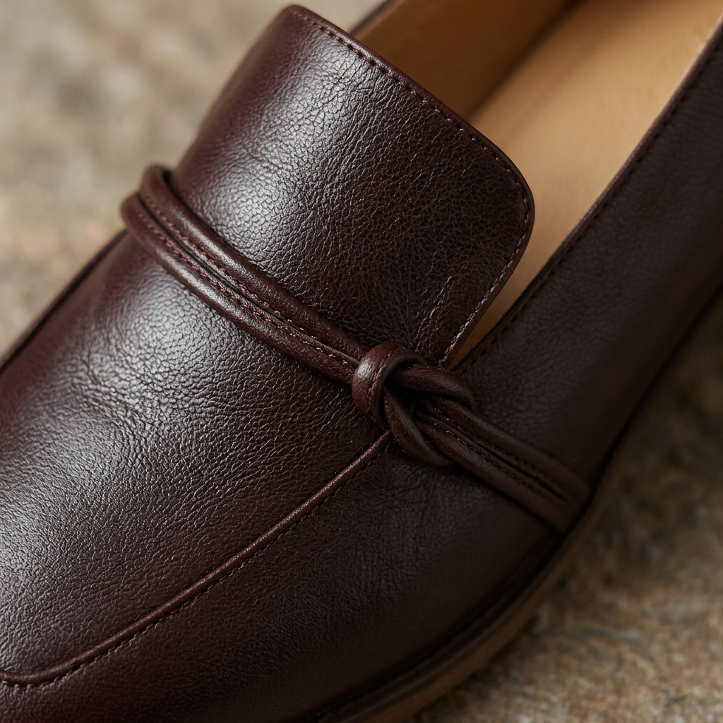 Women's Faux Leather Square Toe Loafers Slip-On – Celeste