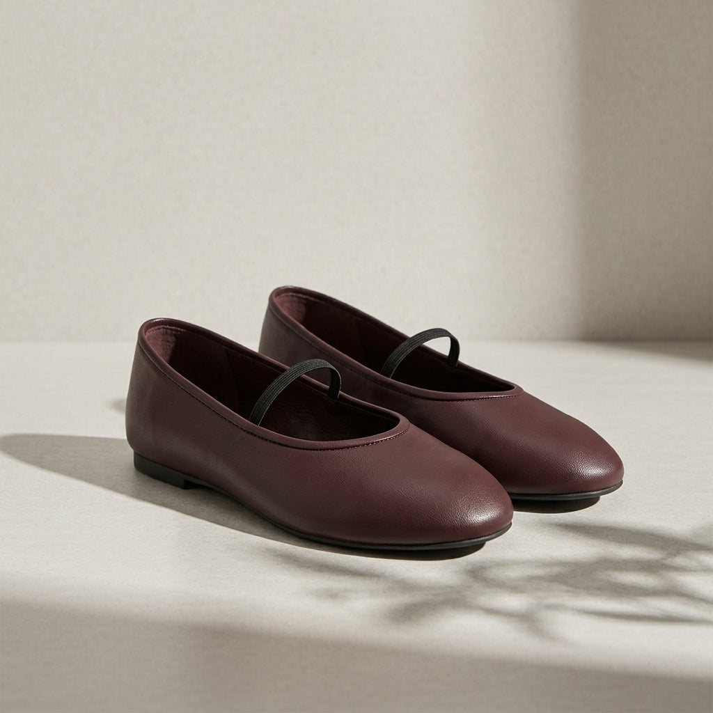 Women's Faux Leather Ballet Flats Everyday Style – Elara