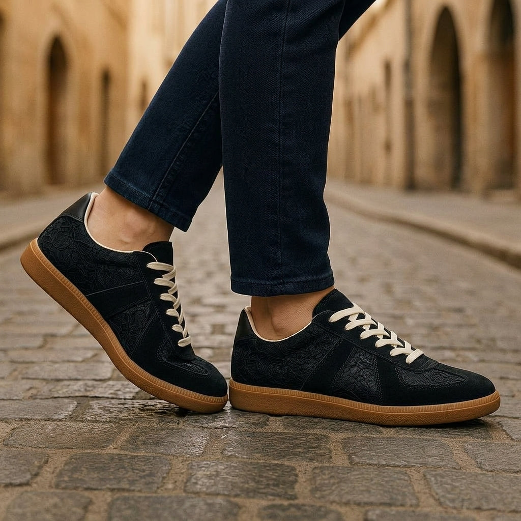 Orthopedic Lace-Up Sneakers Textile Synthetic – Marlowe