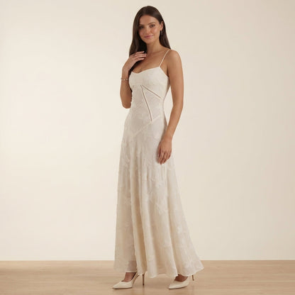 Lace Maxi Dress for Women Floral Floor Length Formal – Aurelia