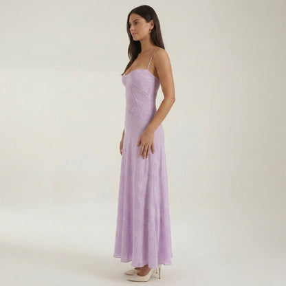 Lace Maxi Dress for Women Floral Floor Length Formal – Aurelia