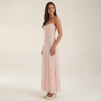 Lace Maxi Dress for Women Floral Floor Length Formal – Aurelia