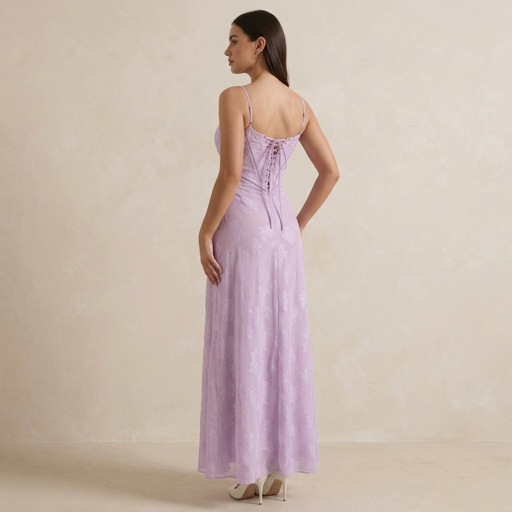 Lace Maxi Dress for Women Floral Floor Length Formal – Aurelia
