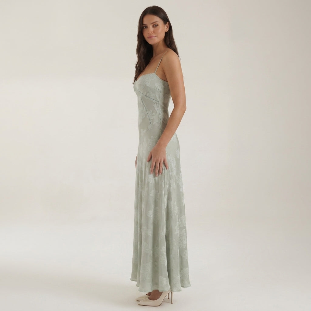 Lace Maxi Dress for Women Floral Floor Length Formal – Aurelia