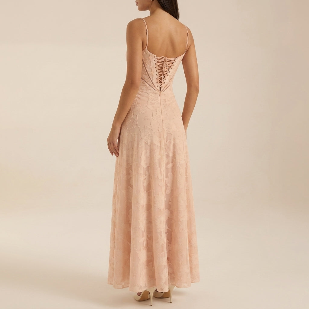 Lace Maxi Dress for Women Floral Floor Length Formal – Aurelia