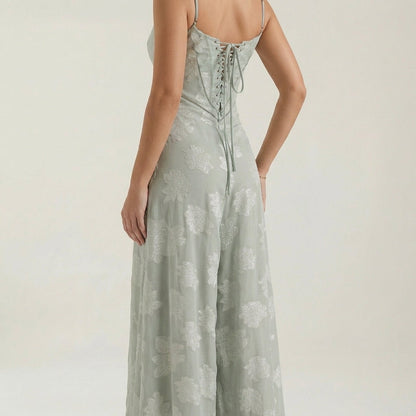 Lace Maxi Dress for Women Floral Floor Length Formal – Aurelia
