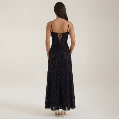 Lace Maxi Dress for Women Floral Floor Length Formal – Aurelia