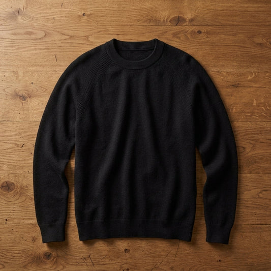 Mock Neck Sweater Merino Wool Blend Raglan Fit – Valentina
