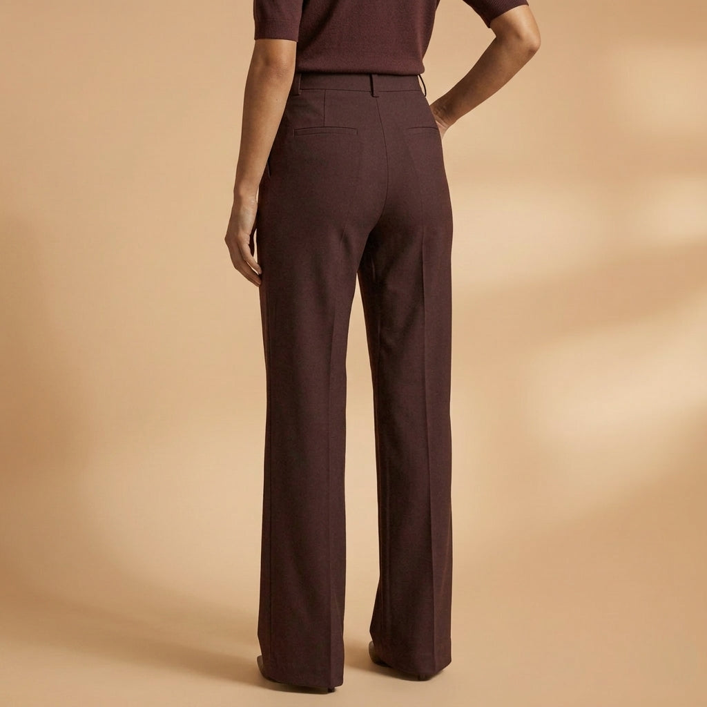Women's Tailored Trousers High Waisted Stretch Blend Fit – Valentina