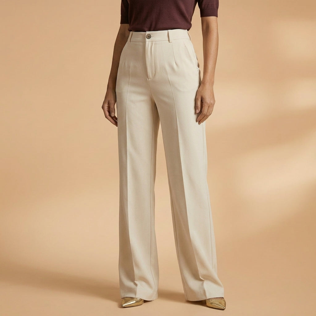 Women's Tailored Trousers High Waisted Stretch Blend Fit – Valentina