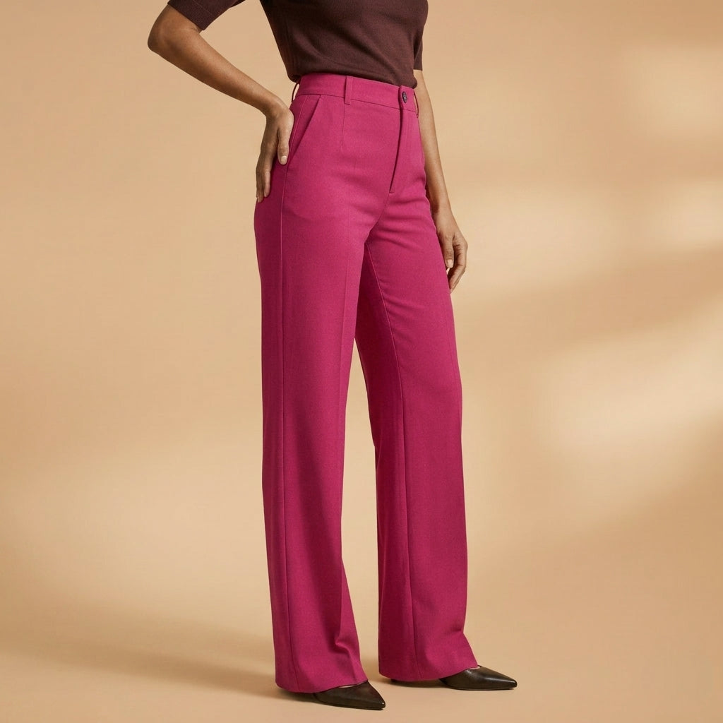 Women's Tailored Trousers High Waisted Stretch Blend Fit – Valentina