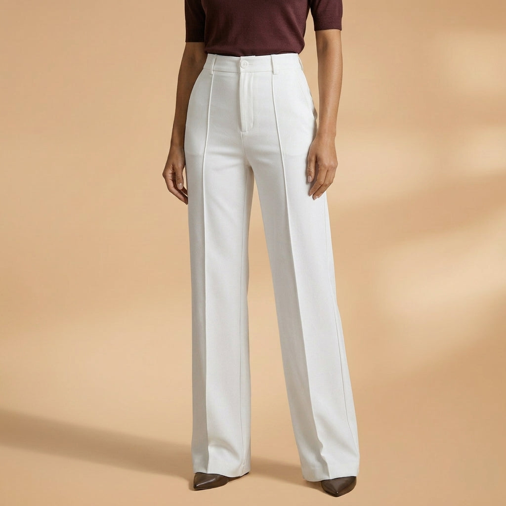 Women's Tailored Trousers High Waisted Stretch Blend Fit – Valentina