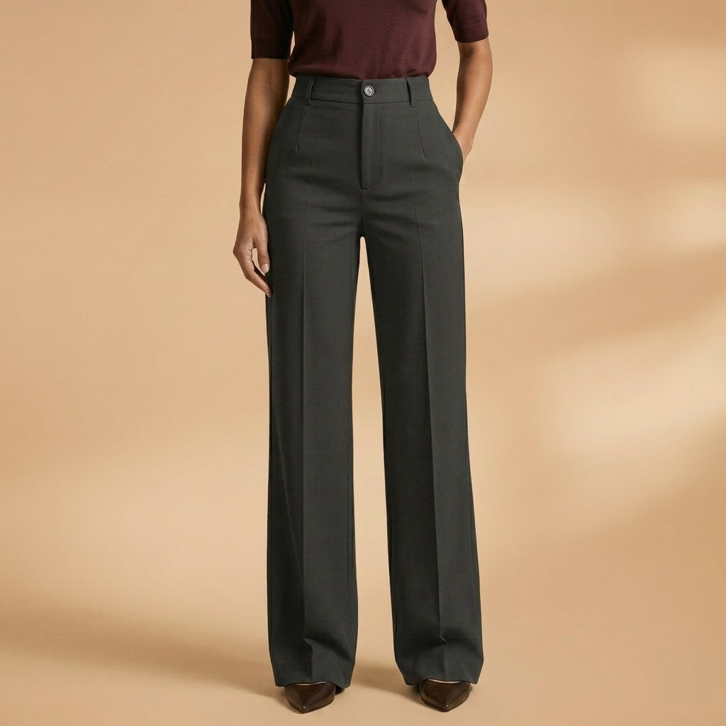 Women's Tailored Trousers High Waisted Stretch Blend Fit – Valentina