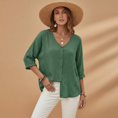 V-Neck T-Shirt Cotton Blend Soft Breathable Fit – Marlowe